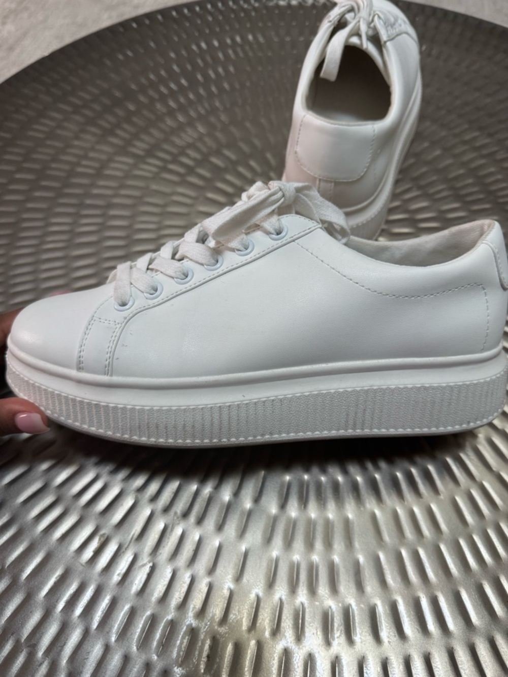 Women’s ABOUND White Platform Lace-Up Sneakers